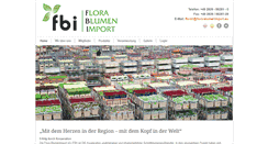 Desktop Screenshot of flora-blumenimport.eu